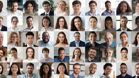 Multiple images of people